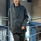 TECH LOOSE 2B JACKET TWILL #CHARCOAL [BJ-55024W]