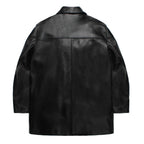 LEATHER COAT ( TYPE-2 ) #BLACK [26FWE-WMO-CO02]