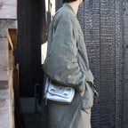 TECH LEATHER EYELET MINI POACH #SILVER [FEL34261B0006]