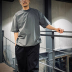 TECH MOCK NECK S/S TEE #CHARCOAL [BE-63025]