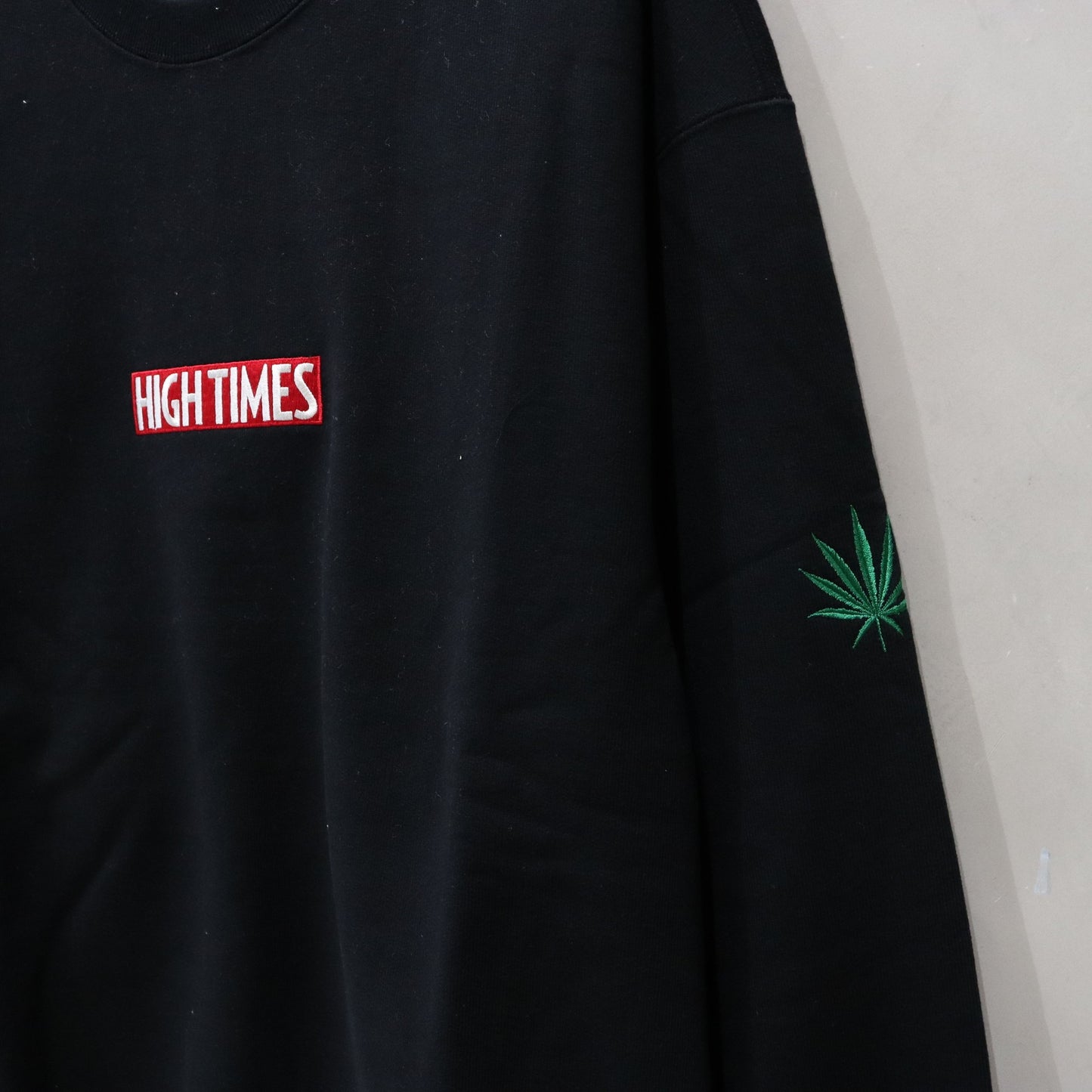 HIGHTIMES | HEAVY WEIGHT CREW NECK SWEAT SHIRT #BLACK [HIGHTIMES-WM-SS16]