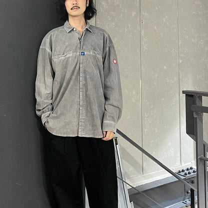 OVERDYE CORD DESIGN BIG SHIRT #GREY [CES26SH04]