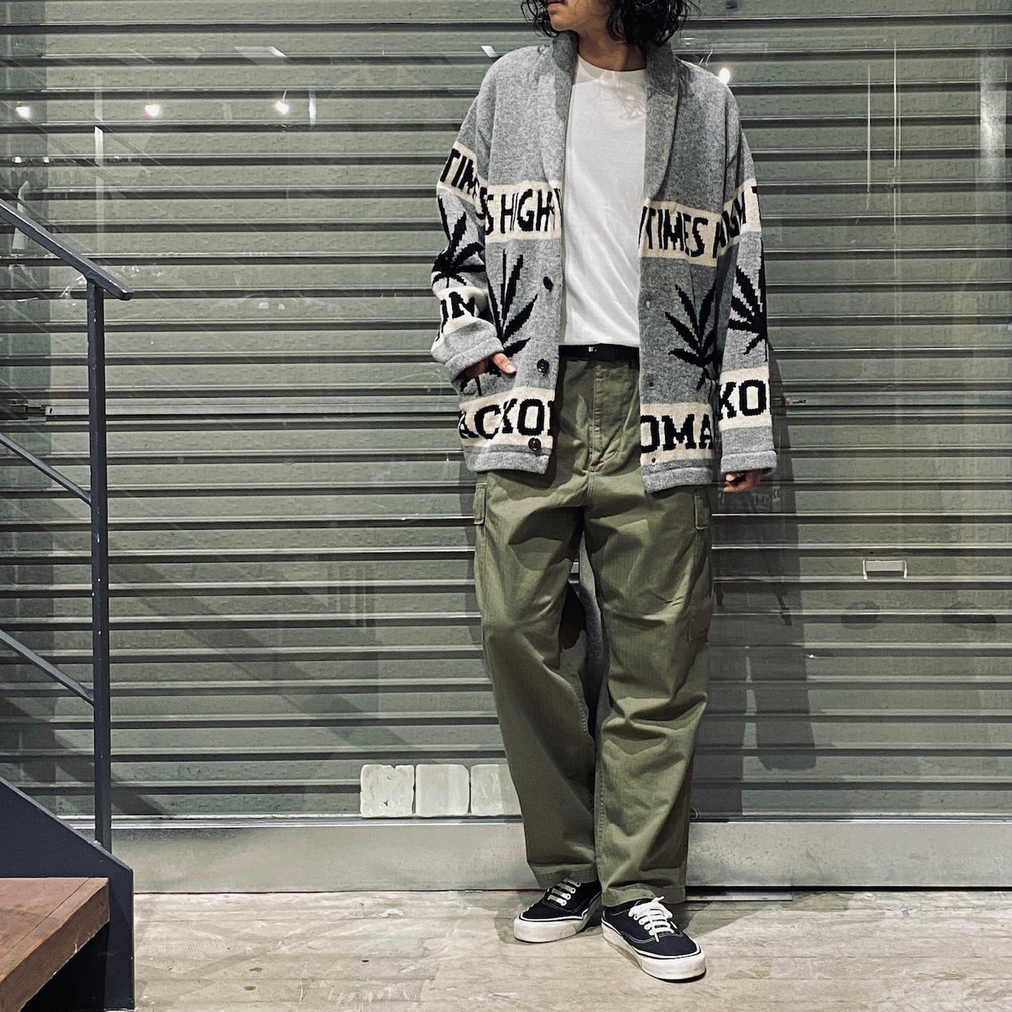 HIGHTIMES | COWICHAN SWEATER #GRAY [HIGHTIMES-WM-KN04]