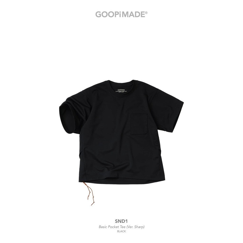 SND1 - Basic Pocket Tee (Ver. Sharp) #Black [GOOPI-26SS-APR-01]