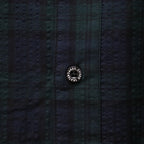 泡泡紗格子長袖襯衫#GREEN [24SS-S01]