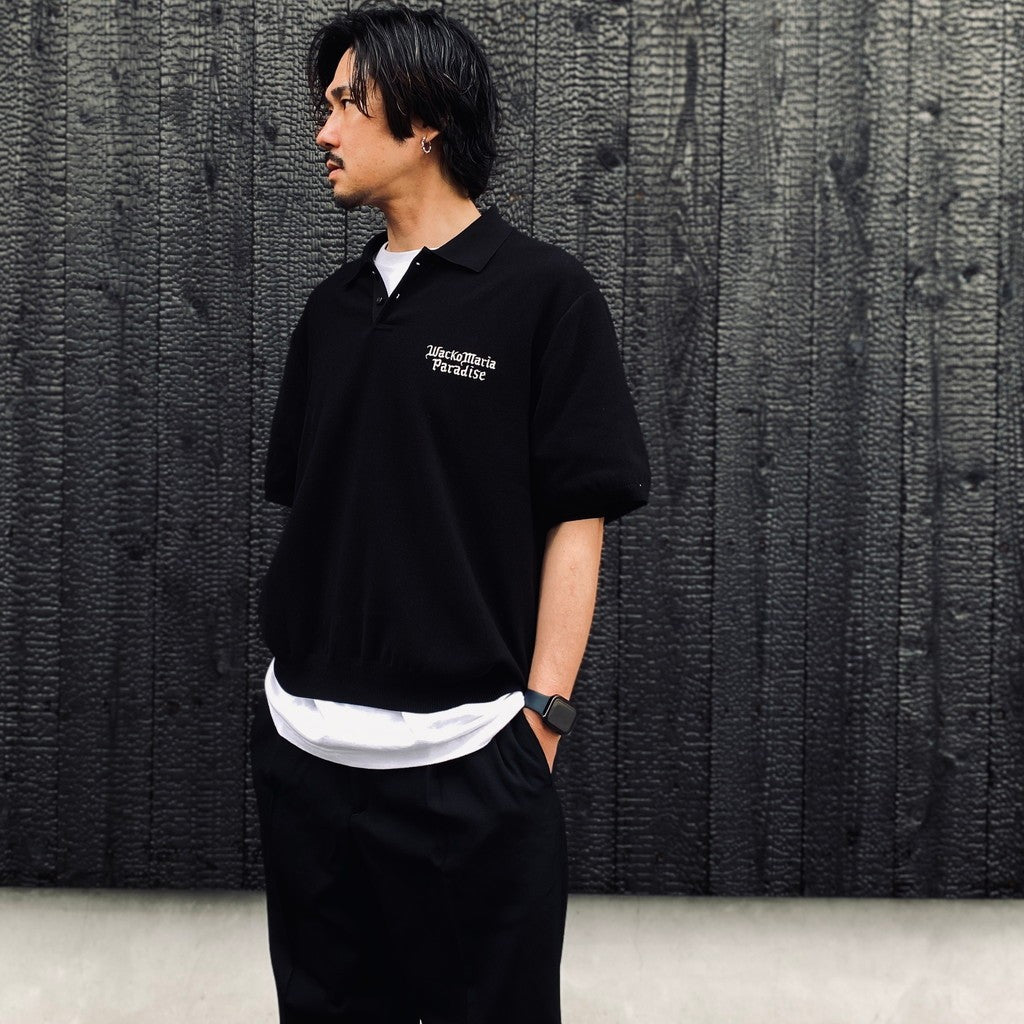KNIT POLO SHIRT #BLACK [26SS-WMK-KN06]
