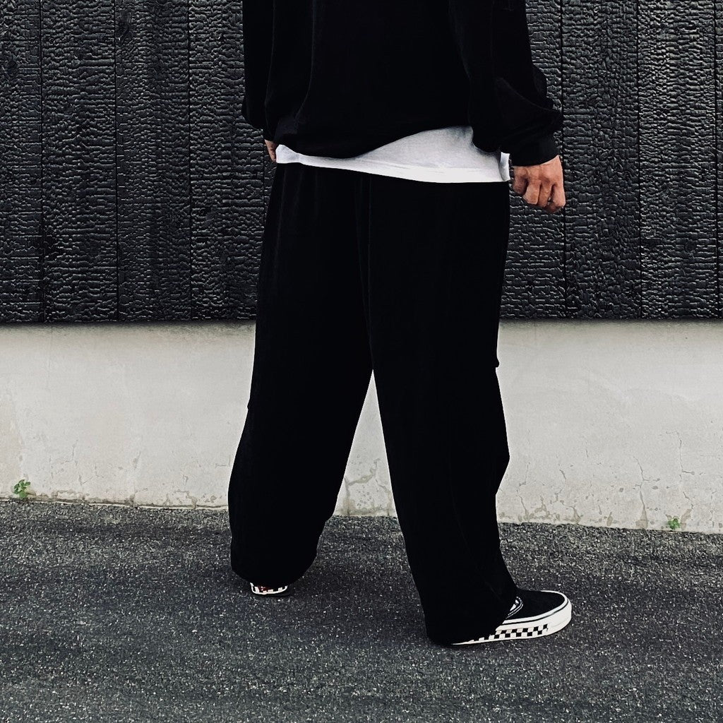 VELOUR BALLOON PANTS #Black [FW26-B01]
