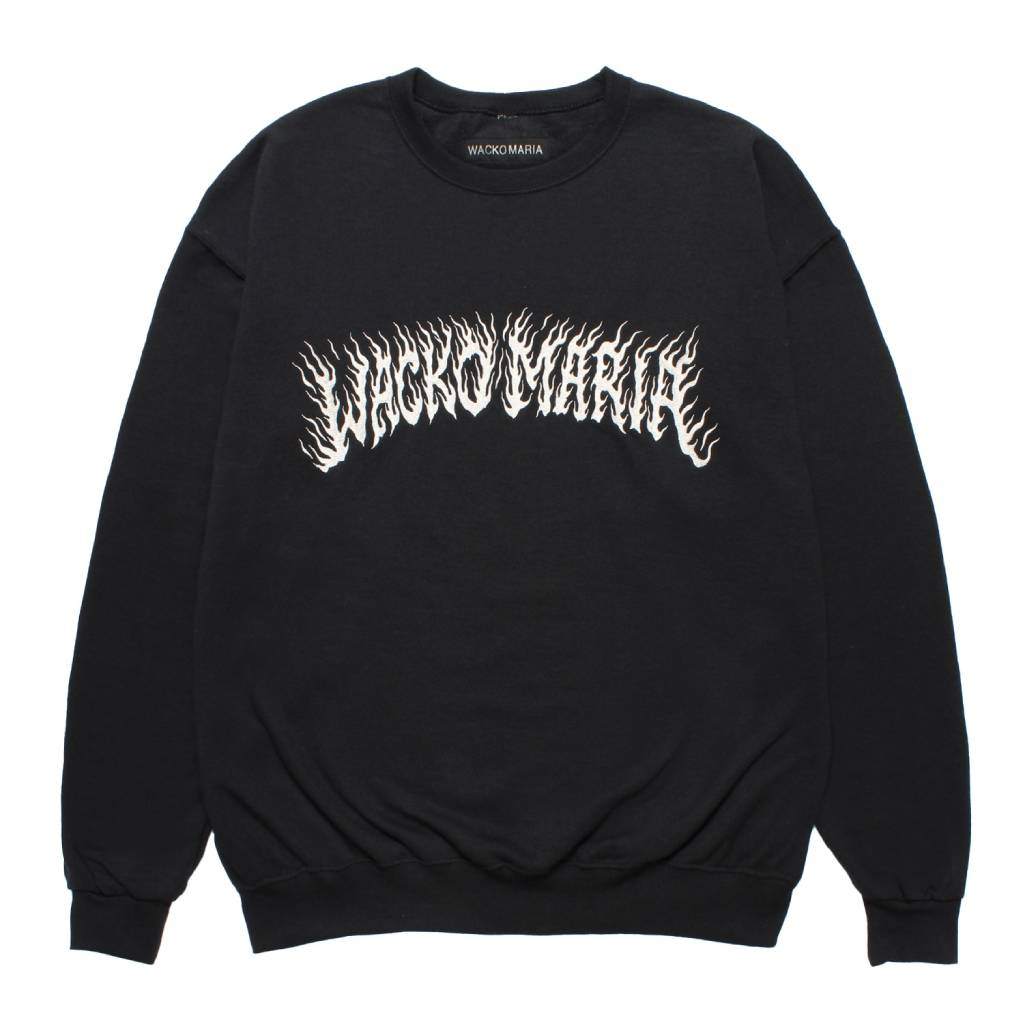 TIM LEHI | CREW NECK SWEAT SHIRT ( TYPE-2 ) #BLACK [25FW-WMC-SS12]