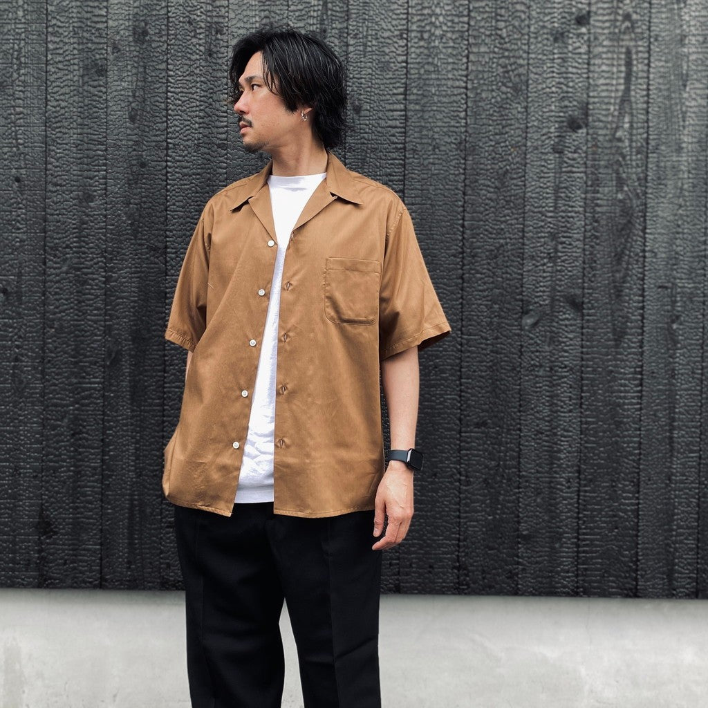 OPEN COLLAR SHIRT S/S ( TYPE-2 ) #BROWN [26SS-WMS-OC19