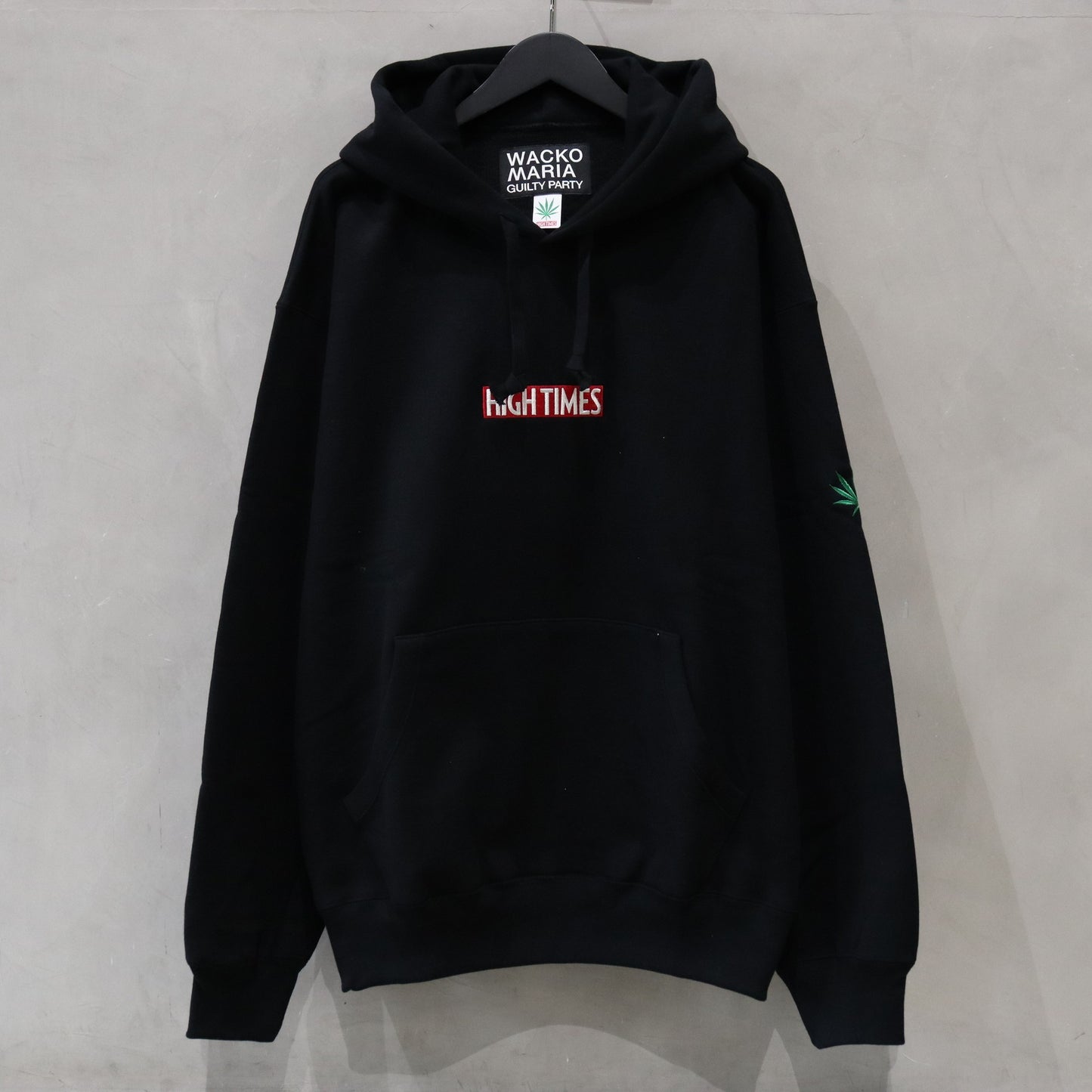 HIGHTIMES | HEAVY WEIGHT PULLOVER HOODED SWEAT SHIRT #BLACK [HIGHTIMES-WM-SS15]