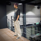 漂白寬鬆油漆工褲 #灰色 [25SS-FS-09 / FS1703]