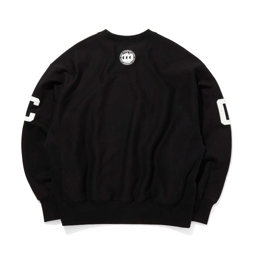 APPLIQUE LOGO COTTON SWEATSHIRT_CCC #BLACK [CCC-243C001]