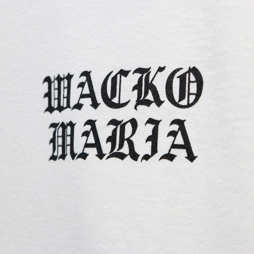 WASHED HEAVY WEIGHT CREW NECK LONG SLEEVE T-SHIRT ( TYPE-1 ) #WHITE/BLACK [26SSE-WMT-LT04]