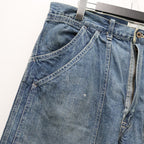 DOUBLE KNEE INDIGO DENIM PANTS #INDIGO [BWU-DKIDP]