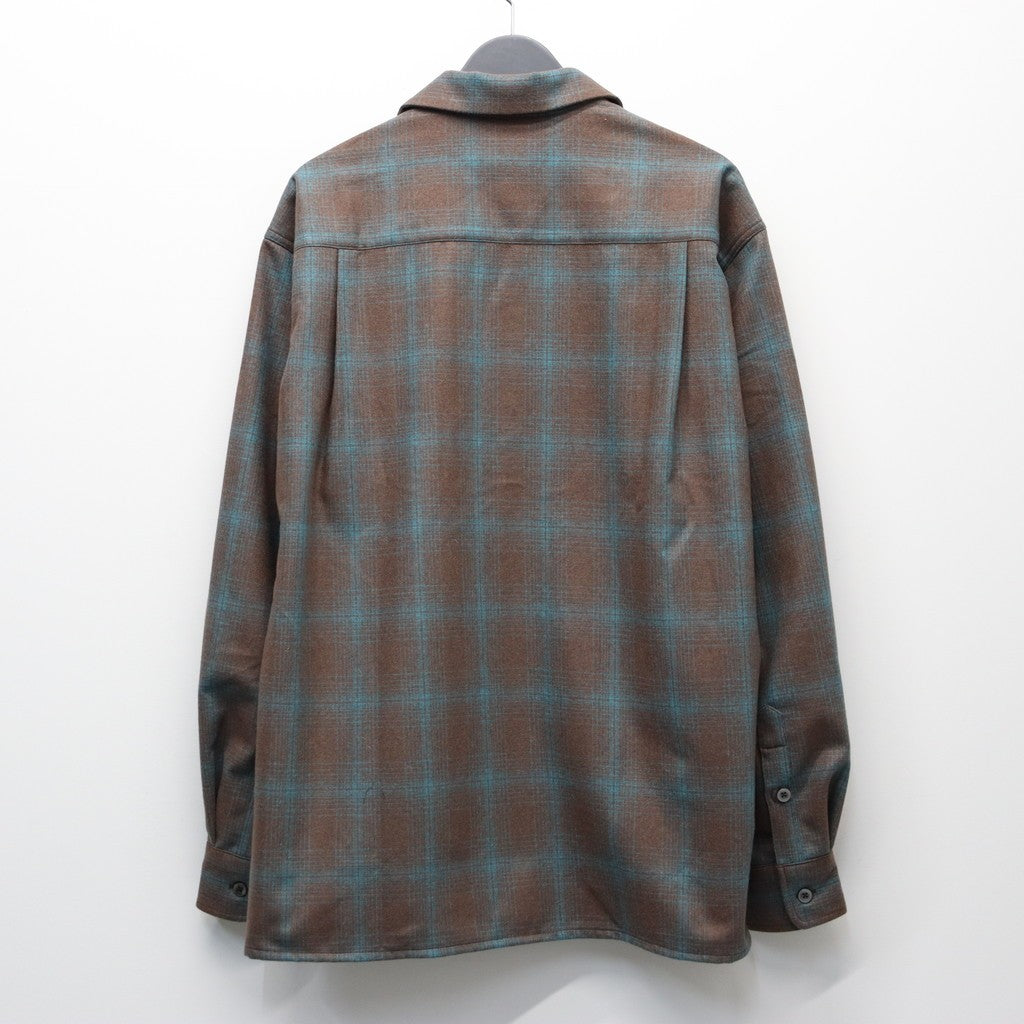 PENDLETON | WOOL OMBRE CHECK OPEN COLLAR SHIRT L/S ( TYPE-3