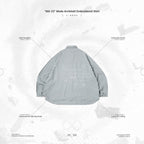 「MA-Z3」 時尚建築師刺繡襯衫 #L-灰色 [GOOPI-24AW-OCT-01]