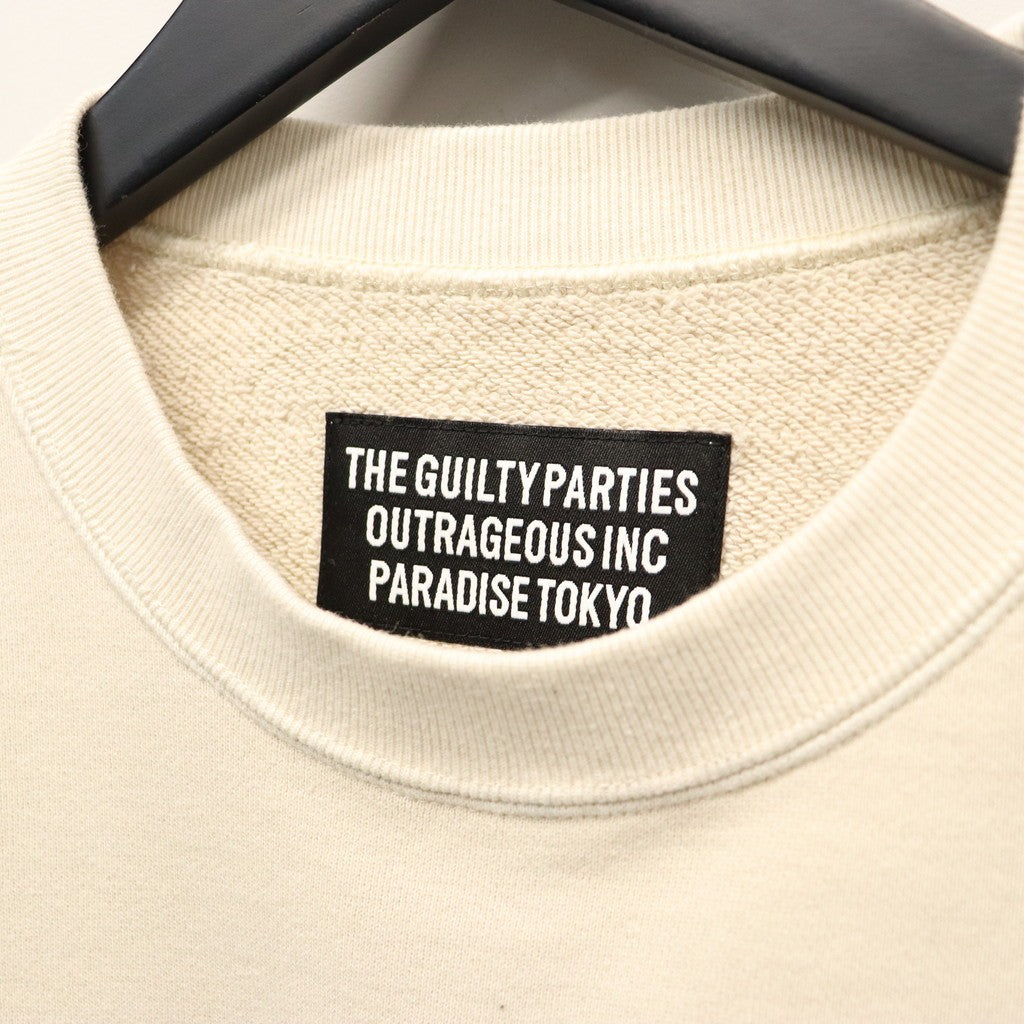 WASHED MIDDLE WEIGHT CREW NECK SWEAT SHIRT #IVORY [26SSE-WMC-SS03]
