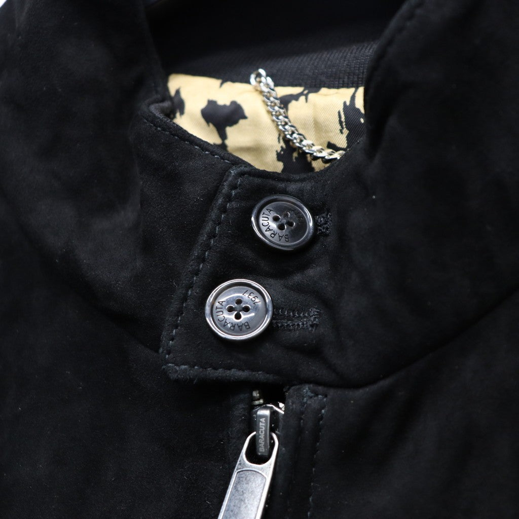 BARACUTA | G9 SUEDE LEATHER HARRINGTON JACKET #BLACK [25FW-WMO-BC01]