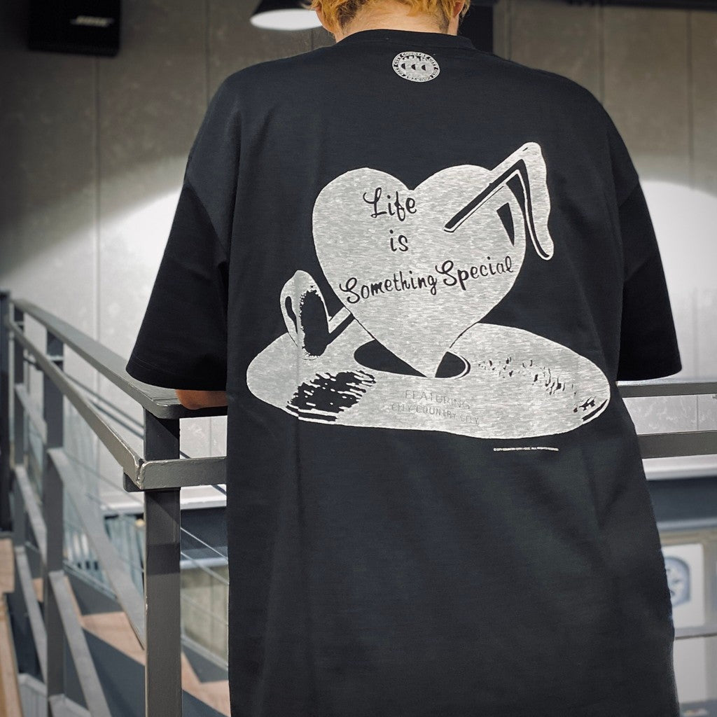 COTTON S/S T-SHIRT_Life is Something Special #BLACK [CCC-251T0009]