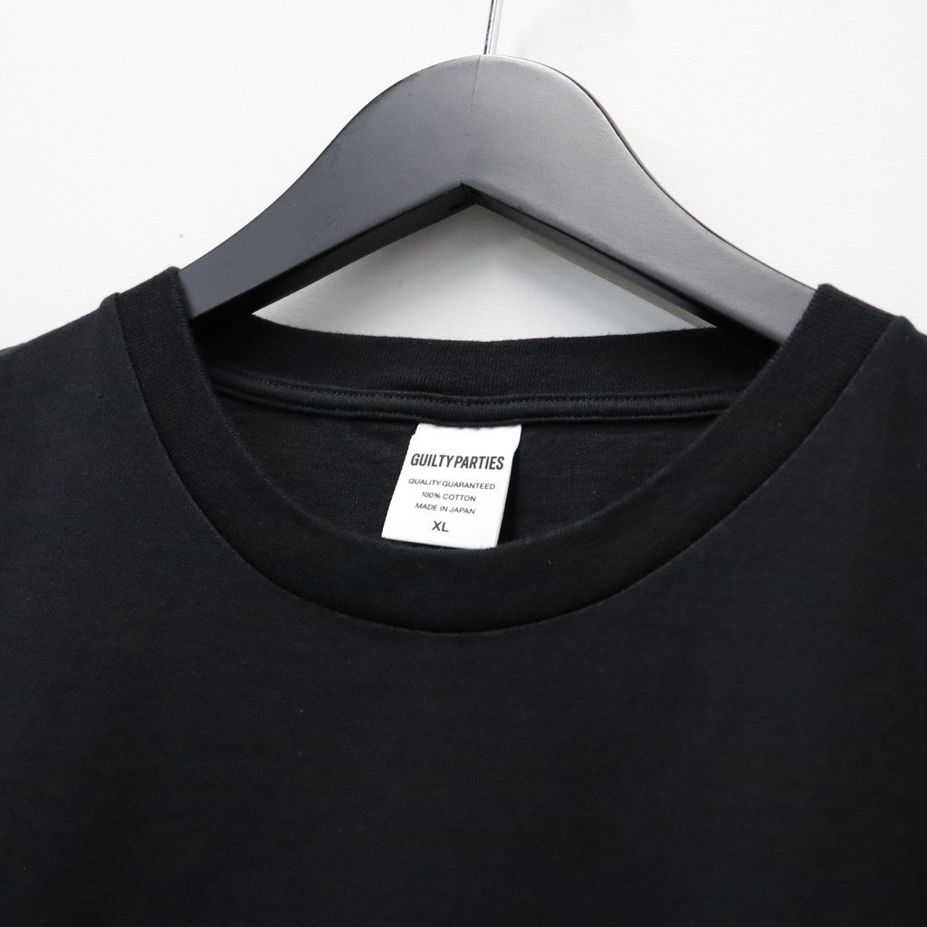 WASHED HEAVY WEIGHT CREW NECK T-SHIRT ( TYPE-4 ) #BLACK/PURPLE [26FWE-WMT-WT04]
