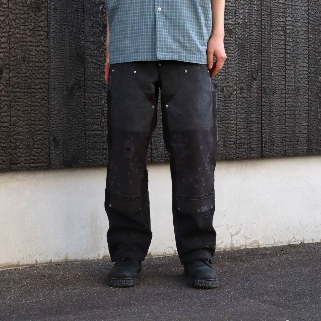 DAMAGE DOUBLEKNEE PANTS #BLACK [RP2528305]