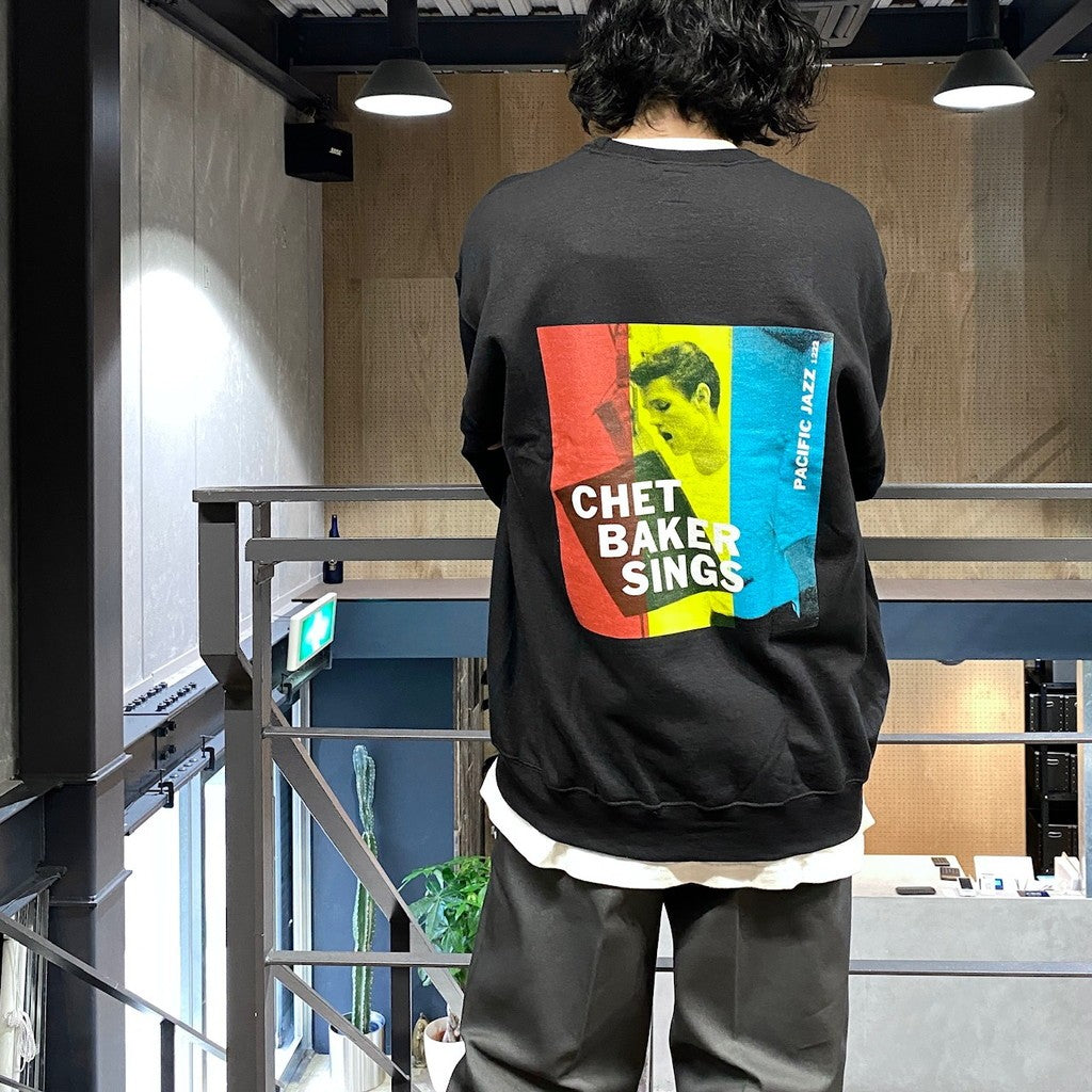 CHET BAKER | CREW NECK SWEAT SHIRT (TYPE-2) #BLACK [CHETBAKER-WM-SS08]