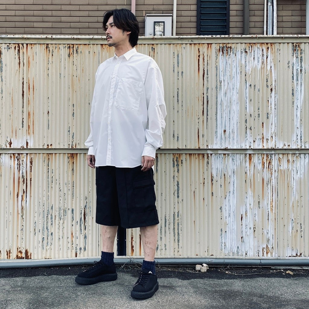 TWISTPOLYESTER WIDE SHORTS #BLACK [FST15261U0002] - cocorozashi