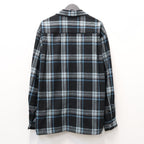 PENDLETON | WOOL OMBRE CHECK OPEN COLLAR SHIRT L/S ( TYPE-3 ) #BLUE / WHITE [26FW-WMS-PE03]