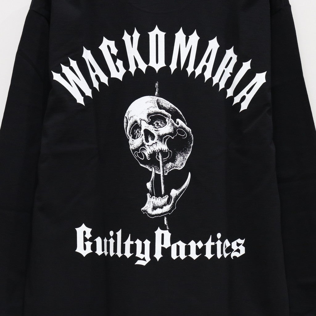 56 TATTOO STUDIO | WASHED HEAVY WEIGHT CREW NECK LONG SLEEVE T-SHIRT #BLACK [56TS-WM-LT03]