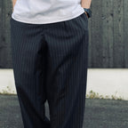 Stripe huge pants #chacoal gray [BV-PT2600210]