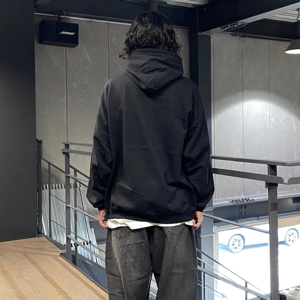 COLLEGE HOODED SWEAT SHIRT #BLACK [FW24-SW05] – cocorozashi