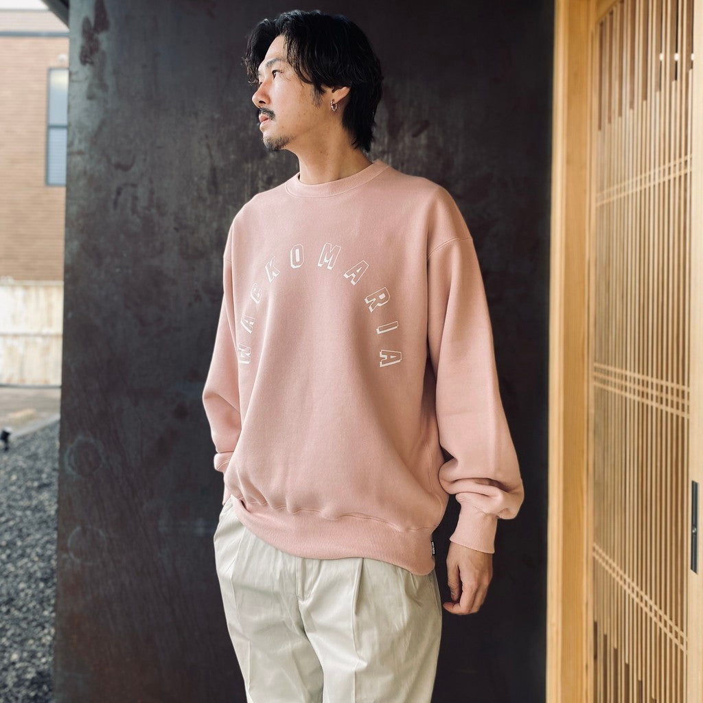 MIDDLE WEIGHT CREW NECK SWEAT SHIRT #PINK [26SS-WMC-SS08]