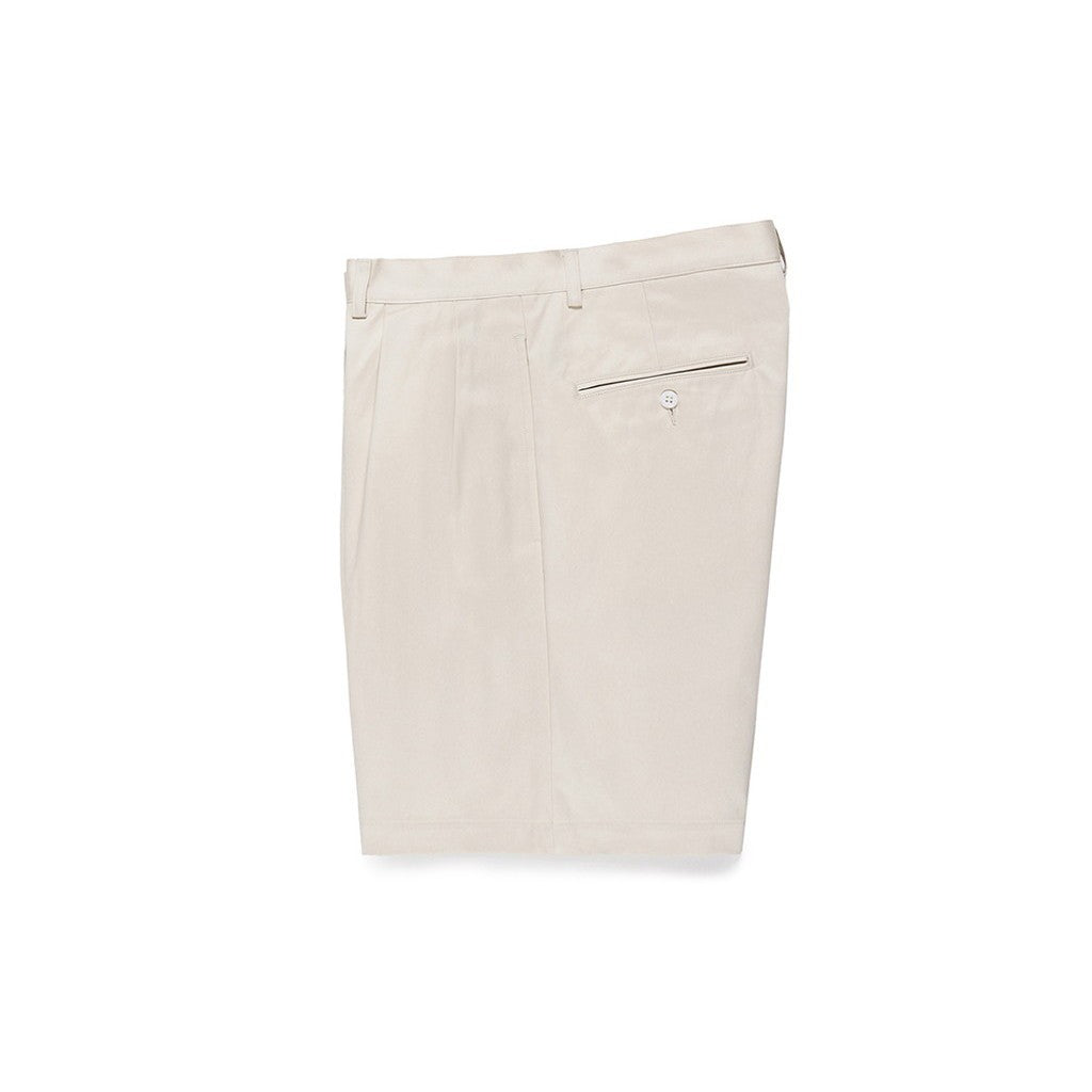 雙褶斜紋棉布短褲 #白色 [24SS-WMP-PT12]