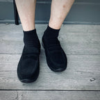 混合樂福鞋 #黑色絨面革 [MLS210301-24]