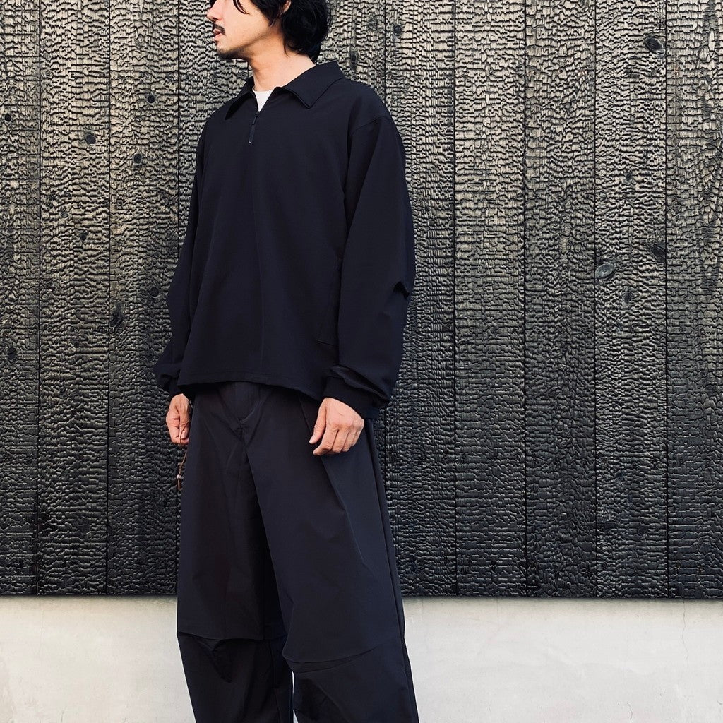 EVD1 Half Zip Polo Shirt #Black [GOOPI-26AW-SEP-02]