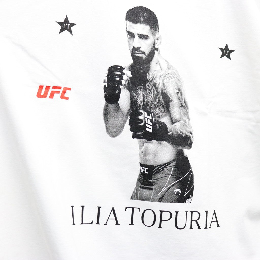 UFC | WASHED HEAVY WEIGHT CREW NECK T-SHIRT ( TYPE-5 ) #WHITE [UFC