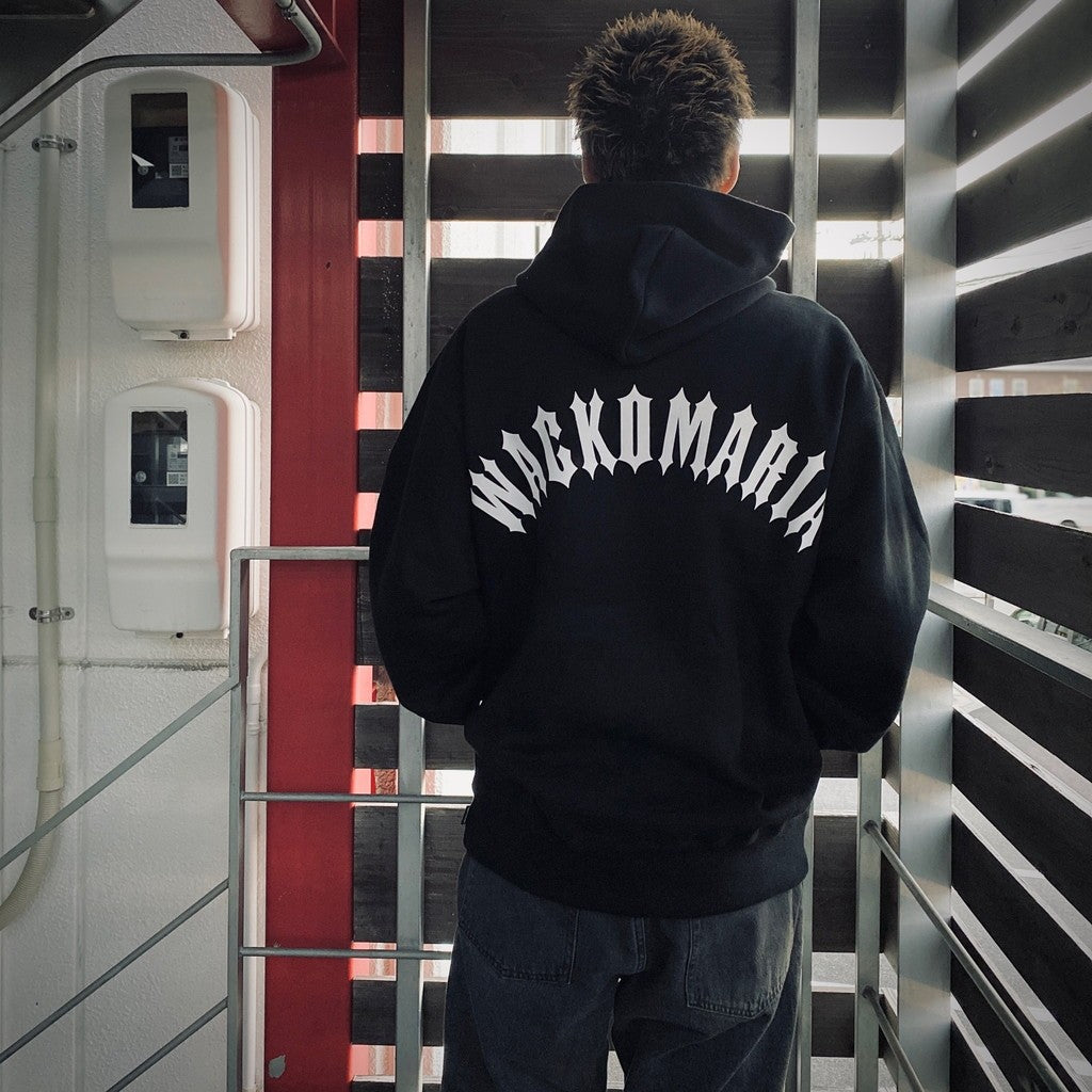 HEAVY WEIGHT PULLOVER HOODED SWEAT SHIRT ( TYPE-2 ) #BLACK [25SS-WMC-SS04]