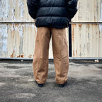 OVERDYE CURVE PANTS #L-BROWN [AY-1019]