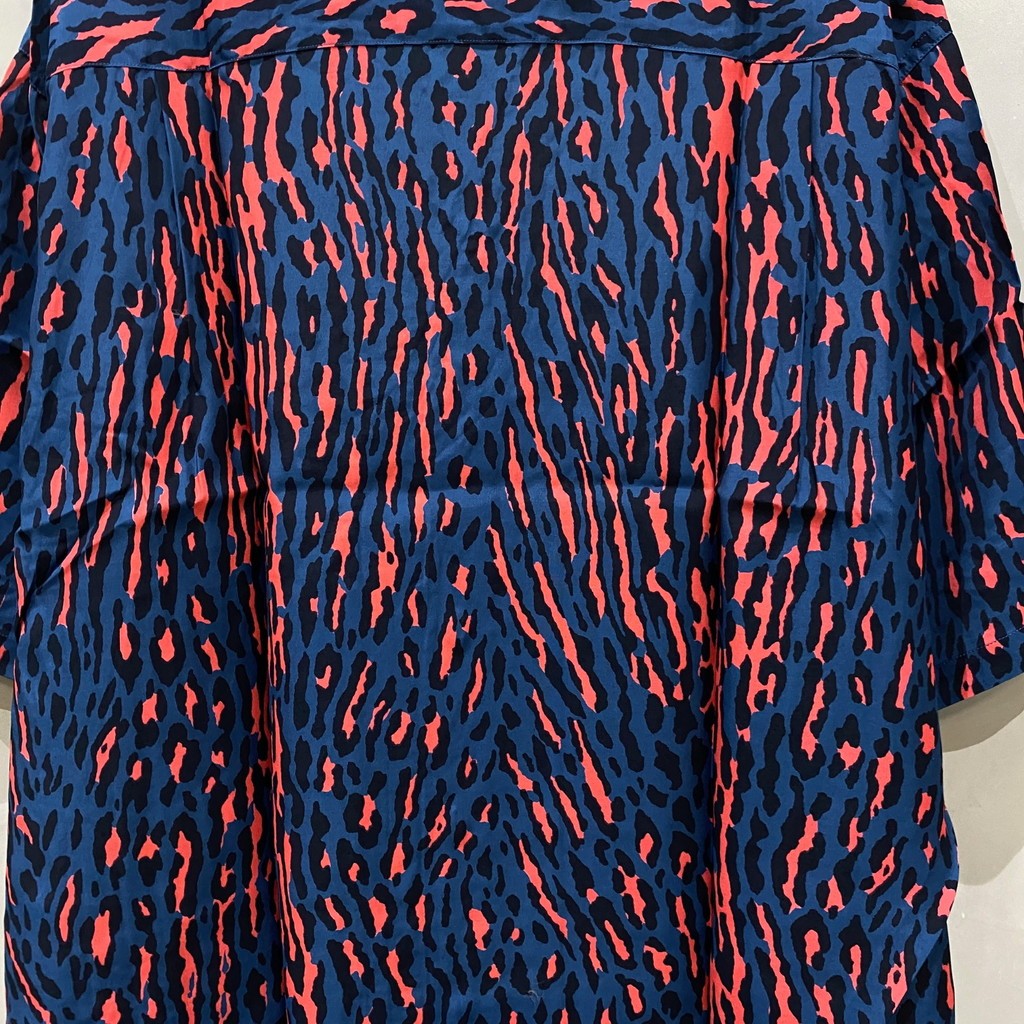 豹紋夏威夷襯衫 短袖 #藍色 [24FWE-WMS-HI01]