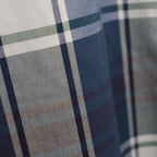 TECH SPORTS OPEN COLLAR SHIRT L/S BIG TARTAN #NAVY [BE-81026W]