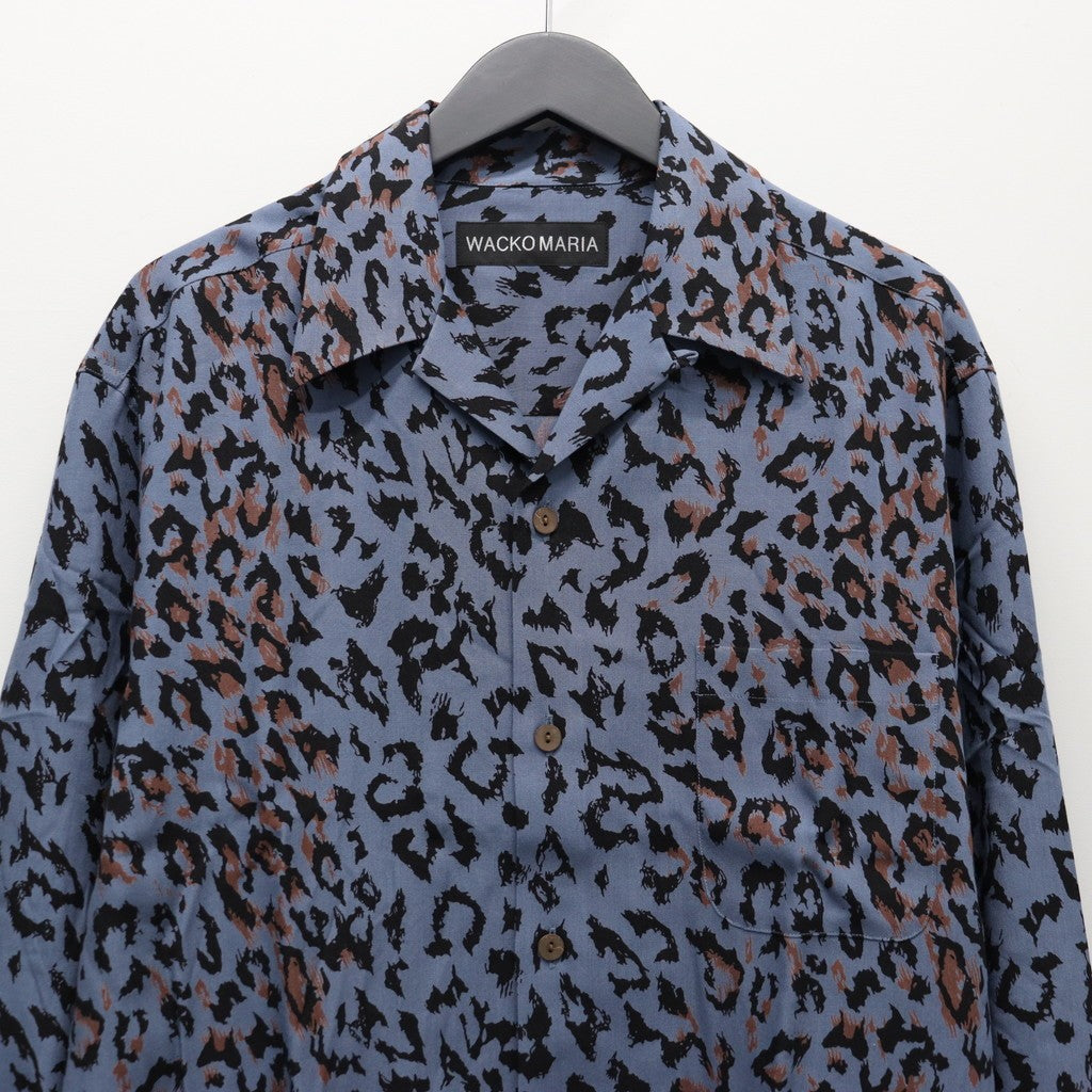 夏威夷長袖襯衫（3 型）#L-紫色 [25FW-WMS-HI03]