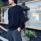 TECH DRAWSTRING TEE L/S #BLACK [BE-31026W]