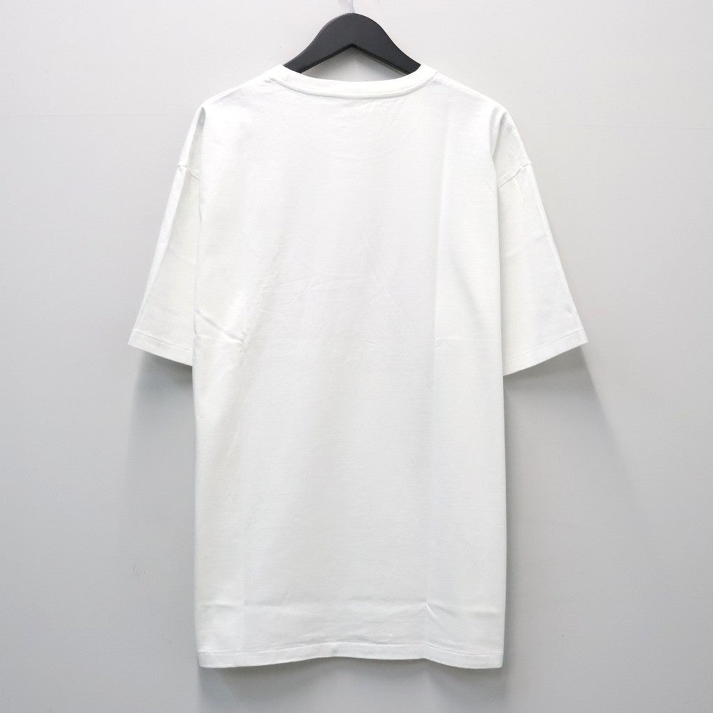 WASHED HEAVY WEIGHT CREW NECK T-SHIRT ( TYPE-14 ) #WHITE / GREEN [26FW-WMT-WT17]