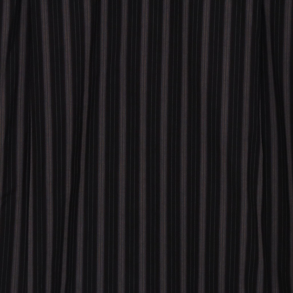 STRIPED OPEN COLLAR SHIRT S/S ( TYPE-2 ) #BLACK [25SS-WMS-OC04]