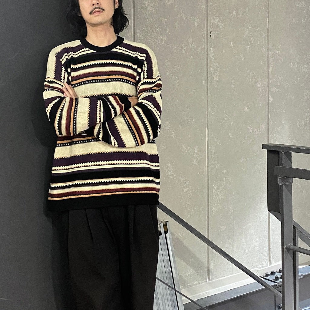 90's BORDER KNIT #BEIGE [K2465201]
