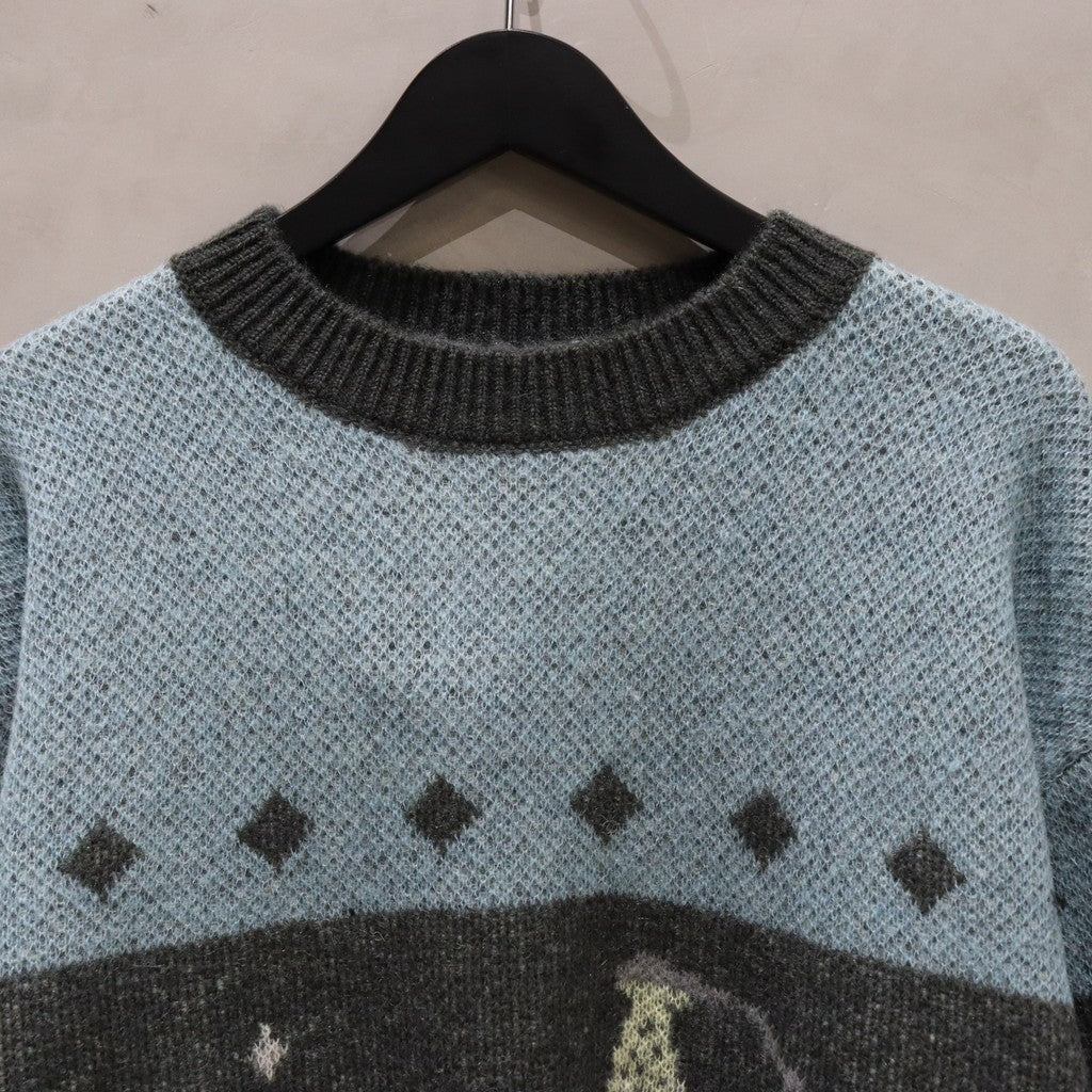 HIGHWAY 圓領毛衣 #藍色 [SC2420-KN05]