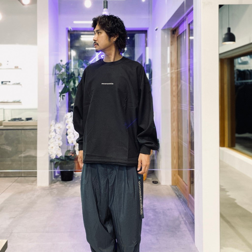 SK3点　meanswhile 黒 スウェット 03 meanswhile | 「MW-C1」 1932 「THE DRM」 Nova Crewneck #Shadow
