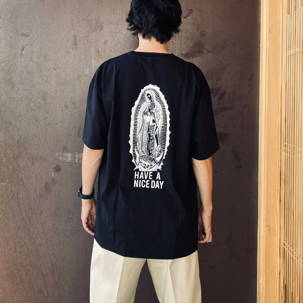 WASHED HEAVY WEIGHT CREW NECK T-SHIRT ( TYPE-1 ) #BLACK/WHITE [26FWE-WMT-WT01]