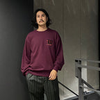 MIDDLE WEIGHT CREW NECK SWEAT SHIRT ( TYPE-2 ) #BURGUNDY [24FW-WMC-SS08]