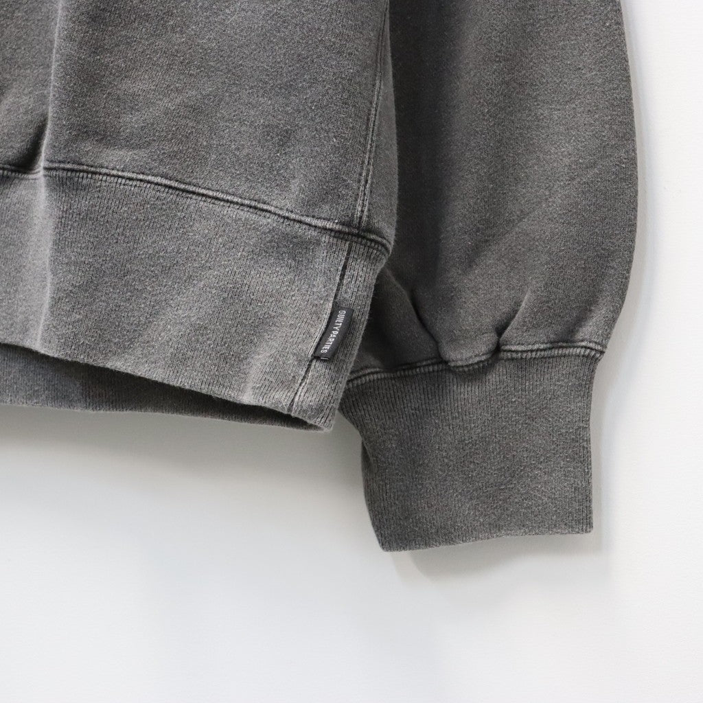 WASHED MIDDLE WEIGHT CREW NECK SWEAT SHIRT ( TYPE-2 ) #GRAY/BLACK [26FWE-WMC-SS04]